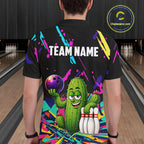 Colorful Bowling Jersey Funny Cactus Bowling Polo & 1/4 Zip Custom Bowling Team Shirts