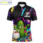 Colorful Bowling Jersey Funny Cactus Bowling Polo & 1/4 Zip Custom Bowling Team Shirts