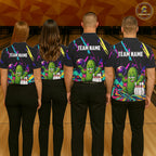 Colorful Bowling Jersey Funny Cactus Bowling Polo & 1/4 Zip Custom Bowling Team Shirts
