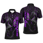 Personalized Purple Big Dragon 3D Printed Darts Shirts Custom Team League Darts Jerseys