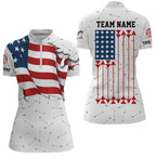 Personalized Patriotic USA Flag Archery Quarter-Zip Shirts Archery Team Uniform Shirts