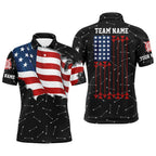 Personalized Patriotic USA Flag Archery Polo & Quarter-Zip Shirts Archery Team Uniform Shirts