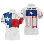 Personalized Patriotic Texas Flag Archery Polo & Quarter-Zip Shirts Archery Team Uniform Shirts