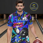 Funny Colorful Graffiti Pattern Bowling Shirts Custom Bowling Team Jersey Polo & 1/4 Zip