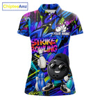 Funny Colorful Graffiti Pattern Bowling Shirts Custom Bowling Team Jersey Polo & 1/4 Zip