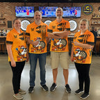 Custom Orange Funny Turkey Beer US Flag Darts Jerseys, Thanksgiving Darts Team Shirts