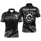 Personalized Grunge Camo Billiard Shirts, Funny 8 Ball Pool Team Shirts Billiard Jerseys