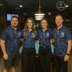 Blue Funny Shark 8 Ball & 9 Ball Lightning Billiard Shirts Custom Pool Team Jersey