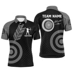 Personalized Grey Archery Jerseys Custom Archery Polo Shirts Team League Archery Shirts