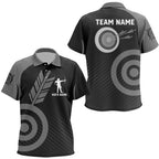 Personalized Grey Archery Jerseys Custom Archery Polo Shirts Team League Archery Shirts