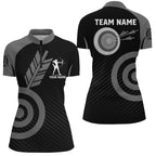 Grey Archery Jerseys Custom Archery Quarter-Zip Shirts Team League Archery Shirts