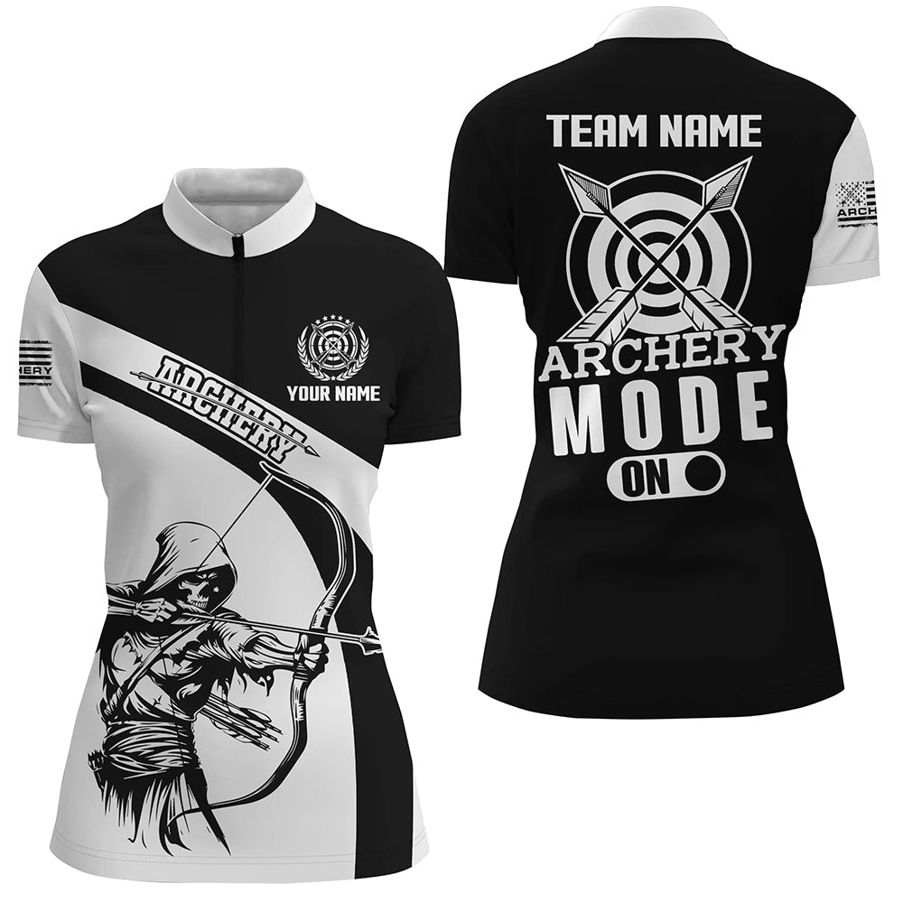 Personalized Funny Archery Player Quarter-Zip Shirts Custom Name Archery Jerseys
