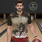 Funny Tornado Grunge Bowling Shirt Custom Bowling Team Jersey Polo & Quarter Zip Shirts