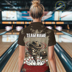 Funny Tornado Grunge Bowling Shirt Custom Bowling Team Jersey Polo & Quarter Zip Shirts