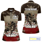 Funny Tornado Grunge Bowling Shirt Custom Bowling Team Jersey Polo & Quarter Zip Shirts
