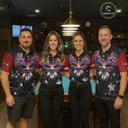 Custom 8 Ball 9 Ball Eagle American Flag Flame Billiard Shirts, Patriotic Pool Team Jersey
