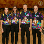 Colorful Bowling Jersey Funny Bulldog Bowling Polo & 1/4 Zip Custom Bowling Team Shirts