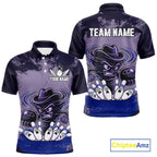 Funny Tornado Purple Grunge Bowling Shirts Custom Bowling Team Jersey Polo & Quarter Zip