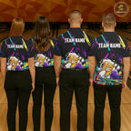 Colorful Bowling Jersey Funny Beer Bowling Polo & 1/4 Zip Custom Bowling Team Shirts