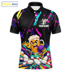 Colorful Bowling Jersey Funny Beer Bowling Team Shirts Custom Bowling Polo & 1/4 Zip