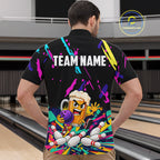 Colorful Bowling Jersey Funny Beer Bowling Team Shirts Custom Bowling Polo & 1/4 Zip
