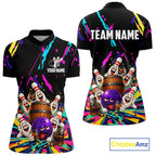 Colorful Bowling Jersey Funny Bourbon Drunk Bowling Team Shirts Custom Bowling Gifts
