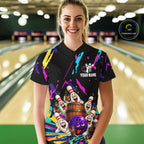 Colorful Bowling Jersey Funny Bourbon Drunk Bowling Team Shirts Custom Bowling Gifts