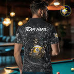Personalized Grim Reaper Billiard Shirts Custom 8 Ball & 9 Ball Pool Team Jersey