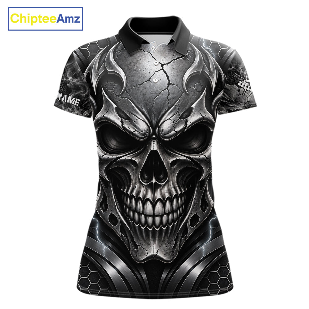 Black And Silver 8 Ball Pool Skull Billiard Shirts Custom Billiard League Team Jersey