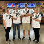 Personalized Skull White Grunge Darts Polo And Quarter-Zip Shirts Custom Dart Team Jerseys