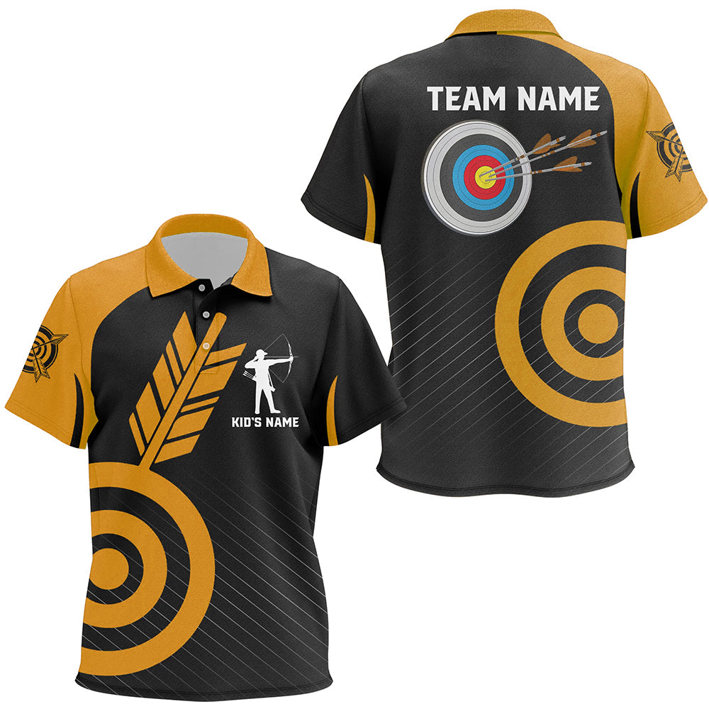 Personalized Orange Archery Jerseys Custom Archery Shirts Team League Archery Uniform