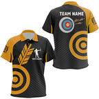 Personalized Orange Archery Jerseys Custom Archery Shirts Team League Archery Uniform