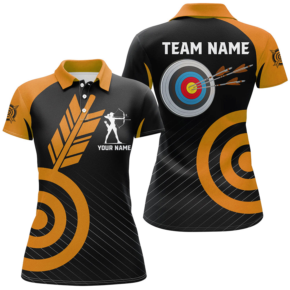 Personalized Orange Archery Jerseys Custom Archery Shirts Team League Archery Uniform