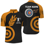 Personalized Orange Archery Jerseys Custom Archery Shirts Team League Archery Uniform
