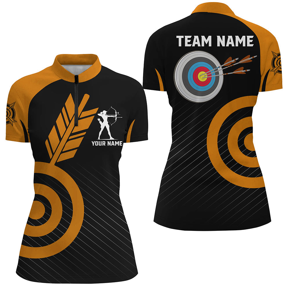Personalized Orange Archery Jerseys Custom Archery Shirts Team League Archery Uniform