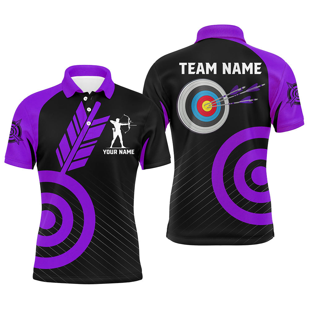 Personalized Purple Archery Jerseys Custom Archery Shirts Team League Archery Uniform