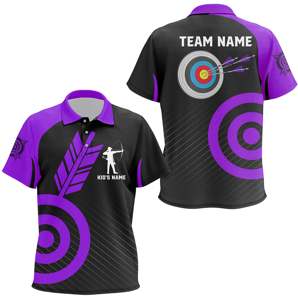 Personalized Purple Archery Jerseys Custom Archery Shirts Team League Archery Uniform