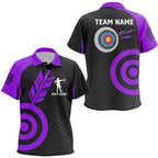 Personalized Purple Archery Jerseys Custom Archery Shirts Team League Archery Uniform