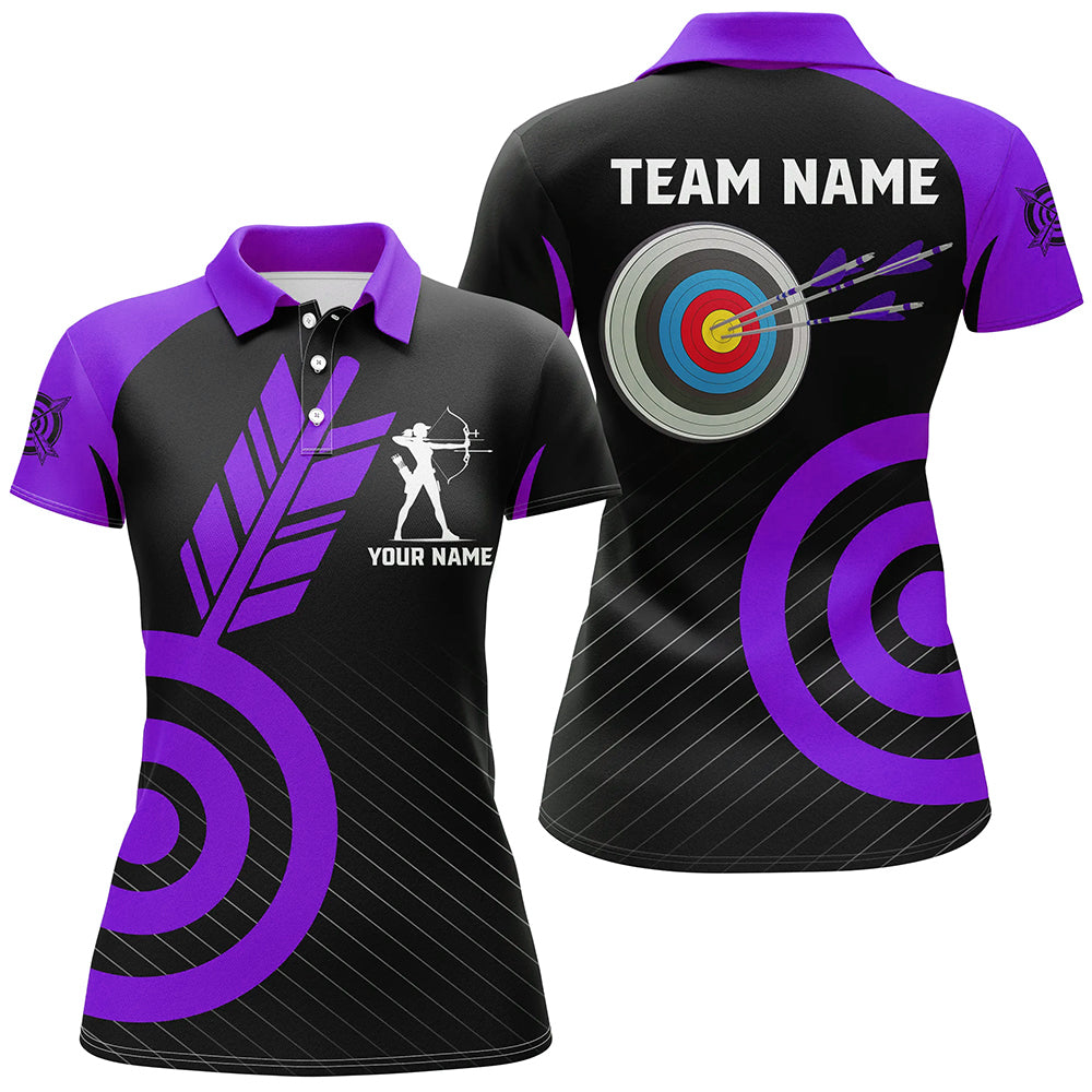 Personalized Purple Archery Jerseys Custom Archery Shirts Team League Archery Uniform