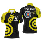 Personalized Yellow Archery Jerseys Custom Archery Shirts Team League Archery Uniform