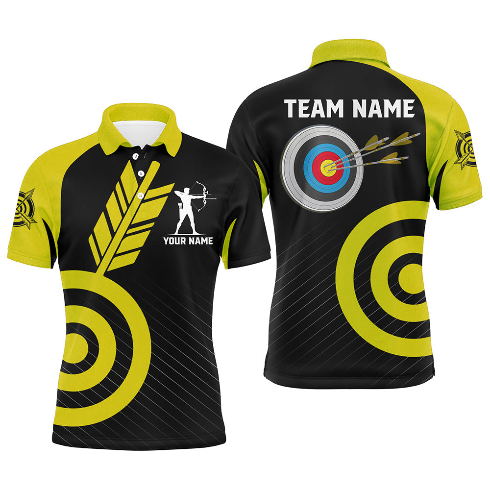Personalized Yellow Archery Jerseys Custom Archery Shirts Team League Archery Uniform