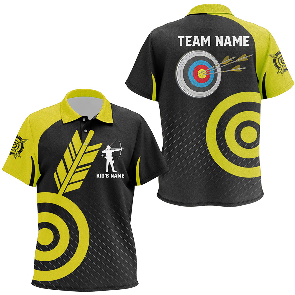 Personalized Yellow Archery Jerseys Custom Archery Shirts Team League Archery Uniform