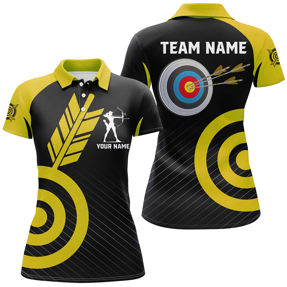 Personalized Yellow Archery Jerseys Custom Archery Shirts Team League Archery Uniform