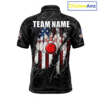 Vintage American Flag Bowling Shirts, Custom Patriotic Bowling Team Jersey