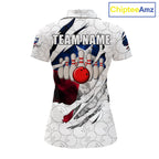 Custom Smoke Texas Flag White Bowling Shirts, Patriotic Bowling Team Jersey Polo & 1/4 Zip