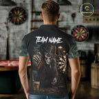 Funny Skeleton Smoke Darts Shirts Custom Darts Team Jersey, Personalized Darts Gift
