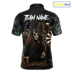 Funny Skeleton Smoke Darts Shirts Custom Darts Team Jersey, Personalized Darts Gift