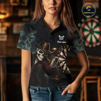 Funny Skeleton Smoke Darts Shirts Custom Darts Team Jersey, Personalized Darts Gift