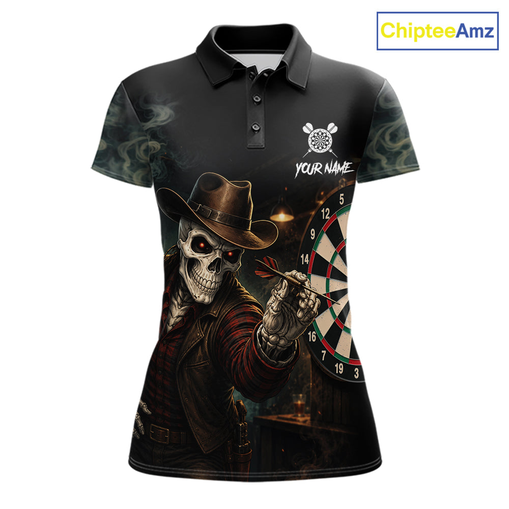 Funny Skeleton Smoke Darts Shirts Custom Darts Team Jersey, Personalized Darts Gift