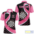 Personalized Breast Cancer Awareness Darts Shirts Custom Pink Ribbon Darts Team Jersey